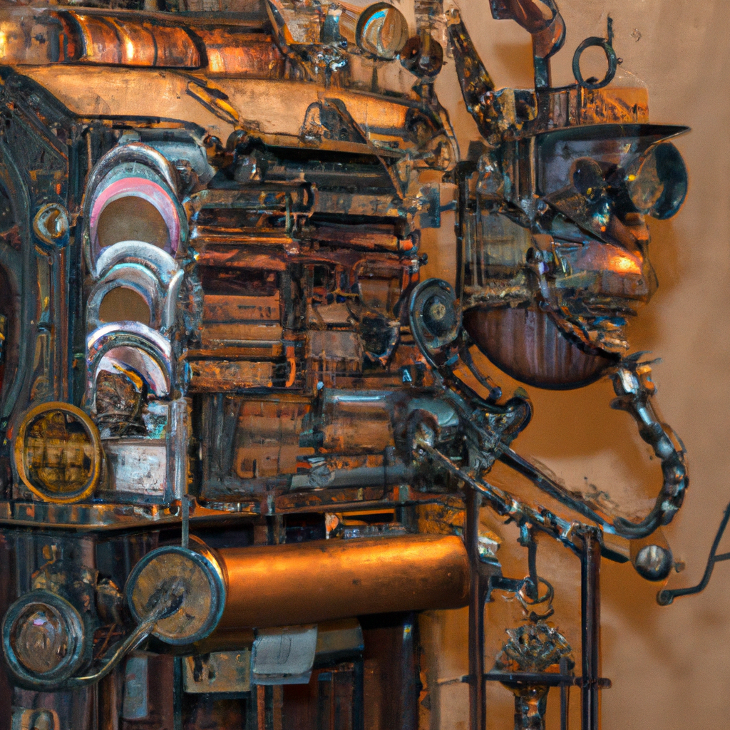 steampunk mailing machine